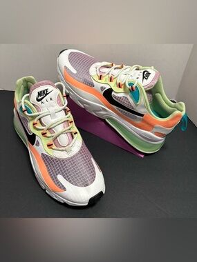 Nike Air Max 270 React Women’s Size 9 - Multi-Color Pastel Oracle Aqua